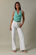 COWL NECK HALTER NECK SWEATER TOP