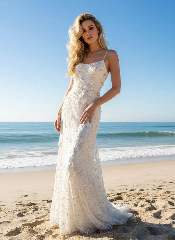 Long flowing dress with straps